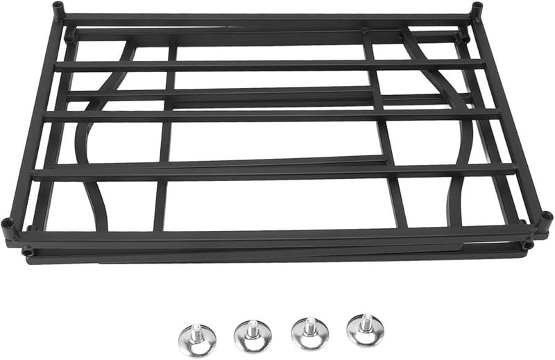 حامل حطب حديدي متين مع وسادات قدم مانعة للانزلاق للاستخدام الداخلي والخارجي للمدافئ والتخييم - Image 2