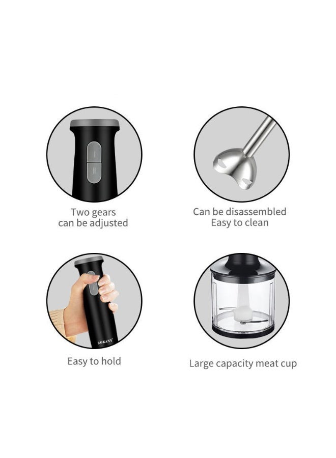 DKH 4-in-1 Hand Blender, 800W, 2-Speed, Stainless Steel, Black - Model SK-1714-5 - Image 2