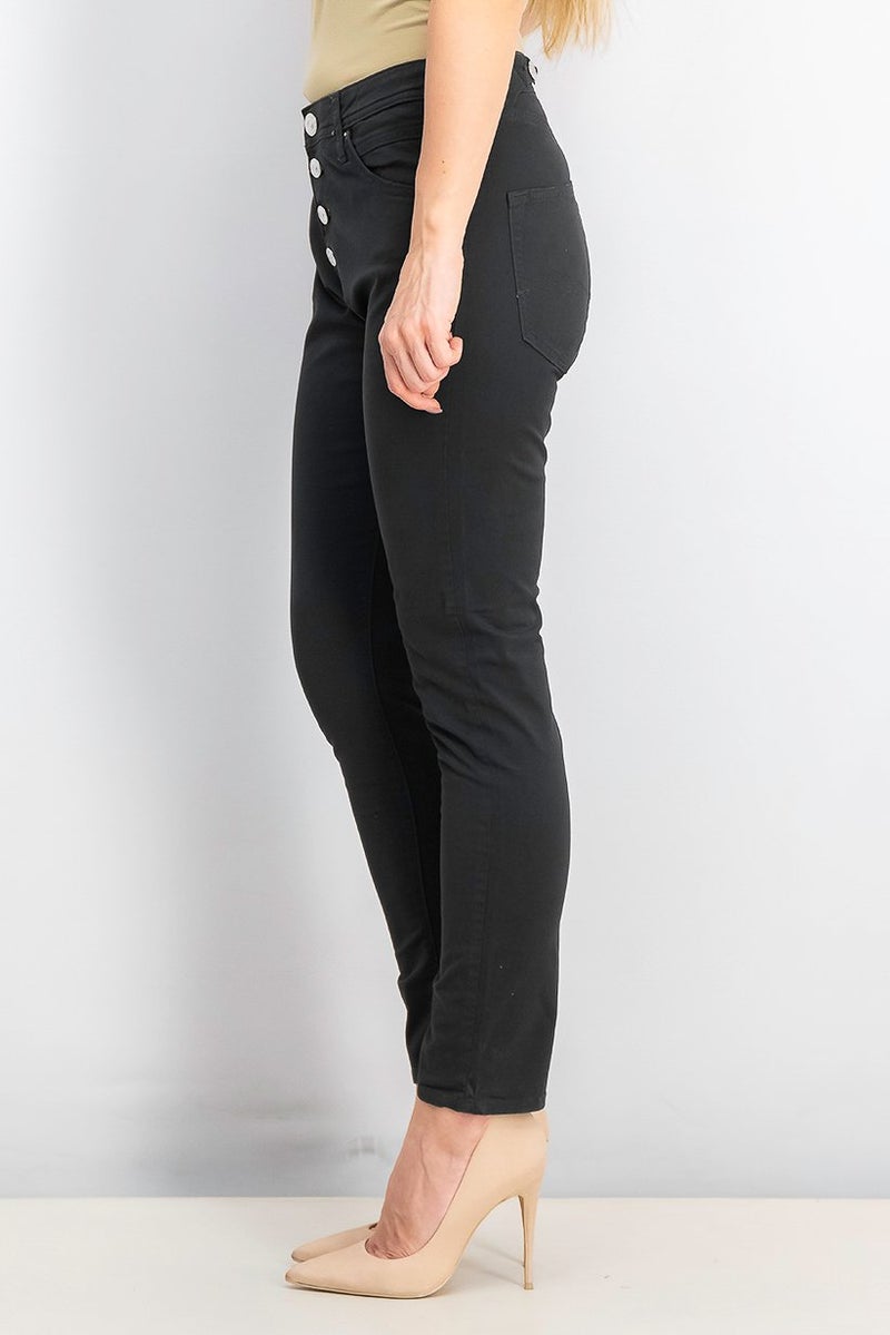 Replay Women Button Fly Chino Pants, Black - Image 3