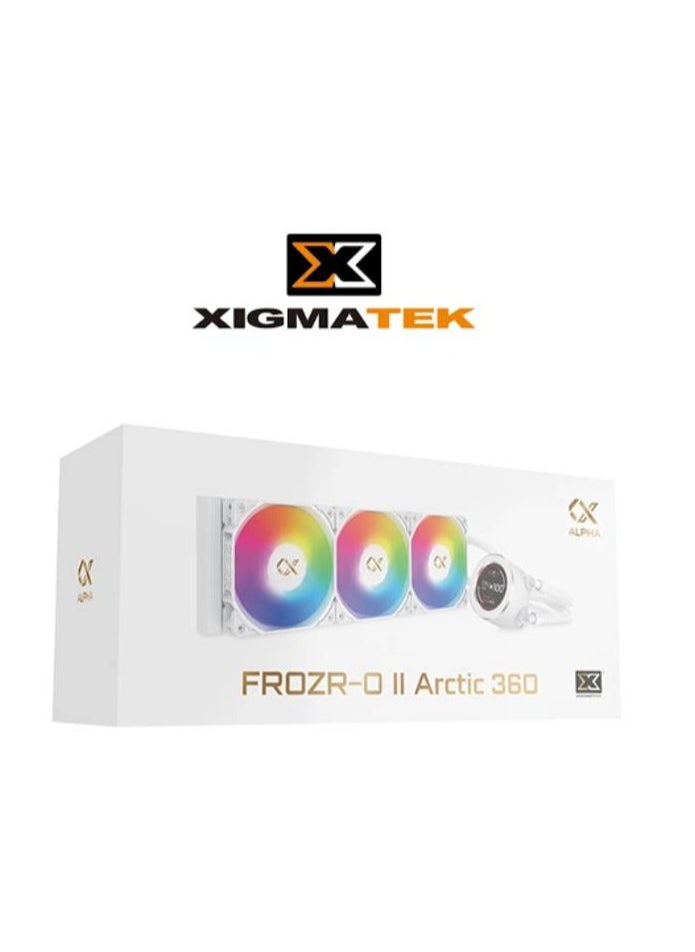 زيجماتيك مبرد مائي زغماتيك Frozr-O II 360 مع شاشة  LCD ديجيتال 2.4 بوصة - مروحة PWM منخفضة الضوضاء - عرض أنماط مختلفة - تبديد الحرارة بكفاءة - دعم أحدث المواصفات - EN40450  - Image 1