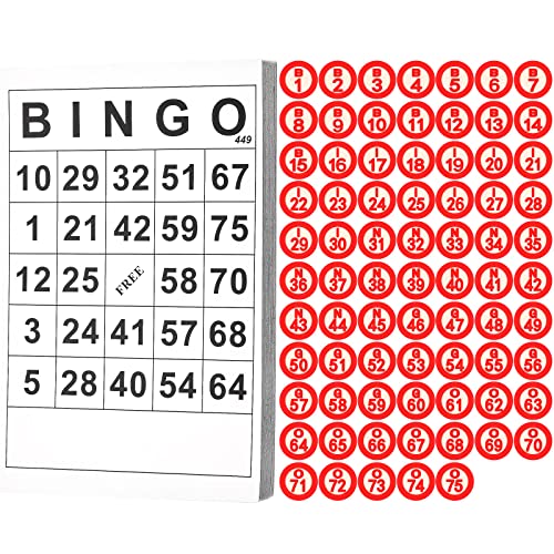 Lewtemi Vintage Wooden Bingo Board Game Set Includes Classic 40 Bingo Number Cards and 75 Chess for Family Large Parties Adults Holiday Activities - Image 1