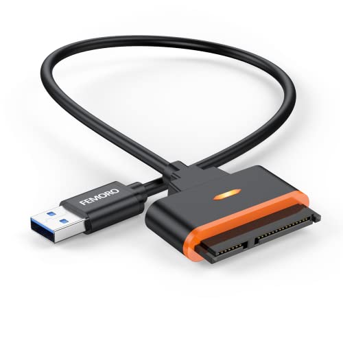 FEMORO SATA to USB 3.0 Adapter, SATA III 5Gbps Data Transfer Converter Cable, UASP Support for 2.5 Inch SSD Solid State Drives - Image 1