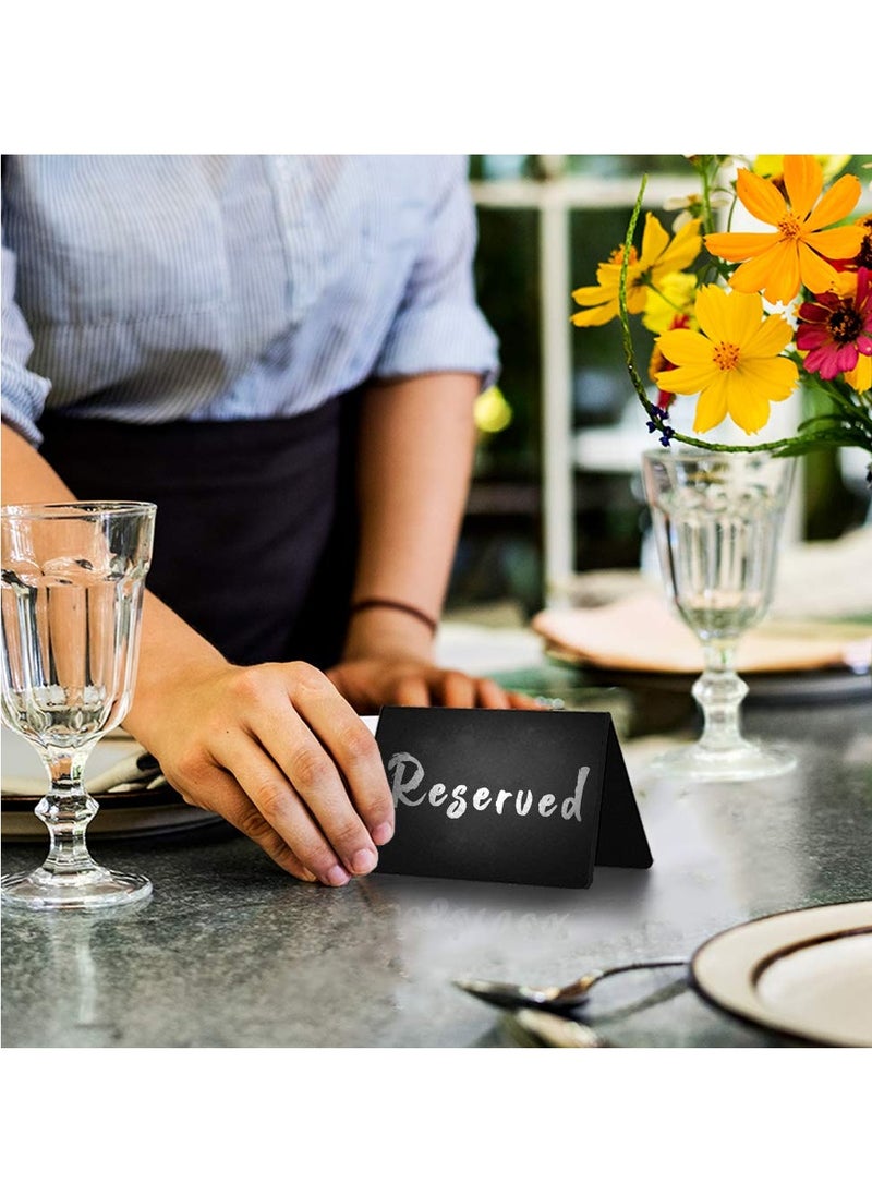 Generic - 10-Pack Mini Chalkboard Table Tent Signs for Events, Weddings, Parties, and Home Decor - Reusable and Versatile Message Boards - Image 1