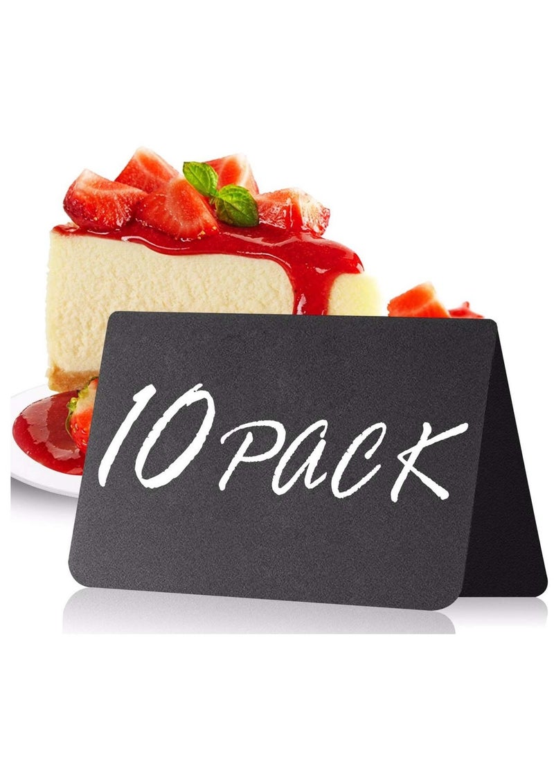 Generic - 10-Pack Mini Chalkboard Table Tent Signs for Events, Weddings, Parties, and Home Decor - Reusable and Versatile Message Boards - Image 1