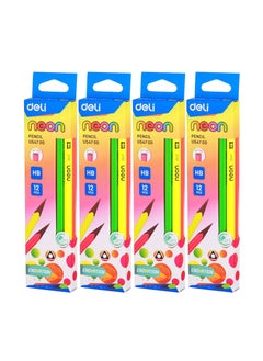 Deli 48-Piece Neon Graphite Pencils  - Image 1