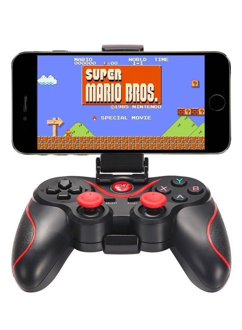 X3 Wireless Bluetooth Game Controller for Android/iOS Smartphones, Tablets, PC & Smart TV Box - Universal Gaming Gamepad with Phone Holder for Mobile Gaming - Image 3