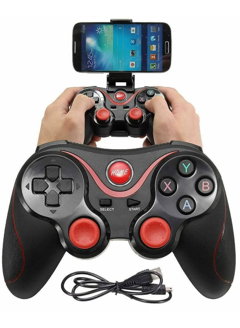 X3 Wireless Bluetooth Game Controller for Android/iOS Smartphones, Tablets, PC & Smart TV Box - Universal Gaming Gamepad with Phone Holder for Mobile Gaming - Image 2