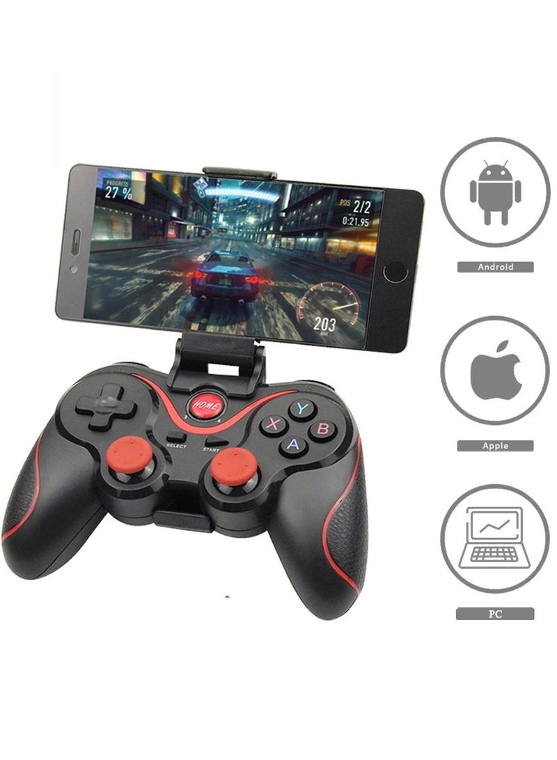 X3 Wireless Bluetooth Game Controller for Android/iOS Smartphones, Tablets, PC & Smart TV Box - Universal Gaming Gamepad with Phone Holder for Mobile Gaming - Image 4