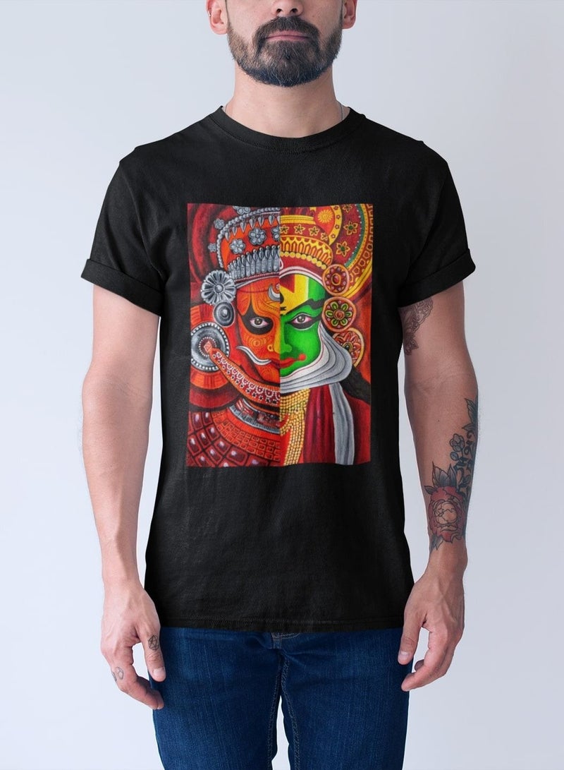 MERCH Kerala Culture: Theyyam and Kathakali T-Shirt - Embrace the Essence of God's Own Country - Image 1