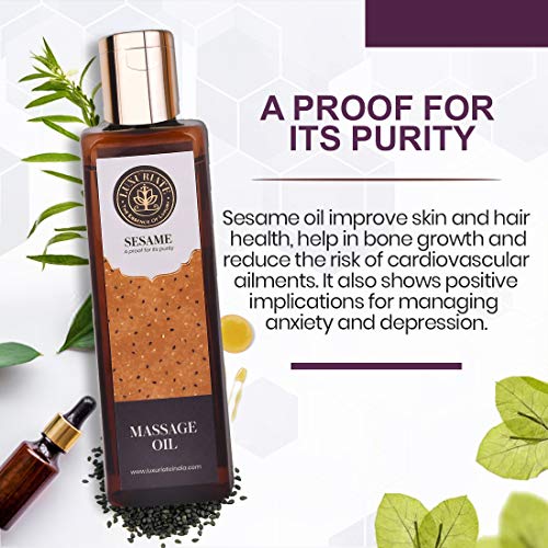 LUXURIATE Sesame Oil Massage Oil | Deep Nourishing Body Oil for Full Body Massage| Relaxation and Sleep (100ml) - Image 2