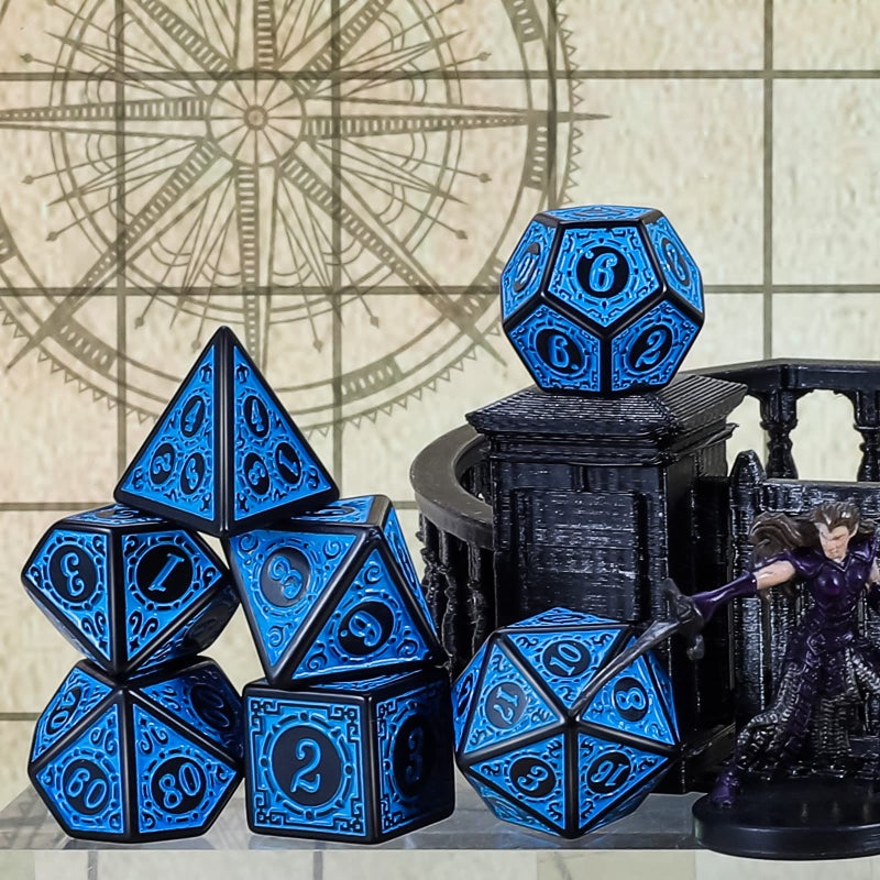 CiaraQ Polyhedral Dice Set - DND Role Playing Dice for Dungeons and Dragons RPG Table Games, Multi-Color, 35pcs - Image 5