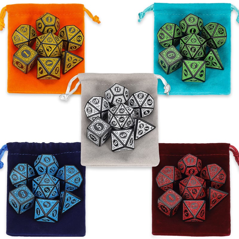CiaraQ Polyhedral Dice Set - DND Role Playing Dice for Dungeons and Dragons RPG Table Games, Multi-Color, 35pcs - Image 2