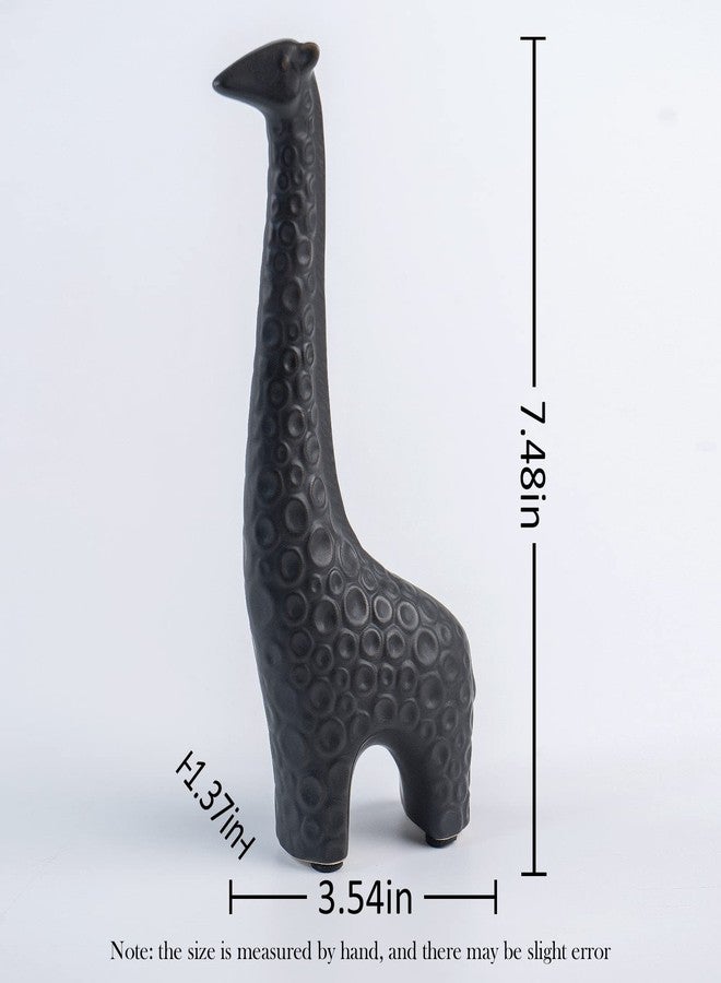 Notakia Small Animal Giraffe Statues Home Decor Modern Style Decorative Ornaments for Living Room, Bedroom, Office Desktop, Cabinets （Black Giraffe Figurine ） - Image 5