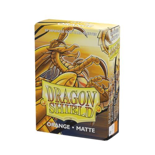 Arcane Tinmen Dragon Shield | Japanese Size Card Matte Sleeves | 60 CT - Smooth & Tough Premium TCG Sleeves - Compatible with Yu-Gi-Oh, Naruto, Cardfight & Vanguard | Orange - Image 1