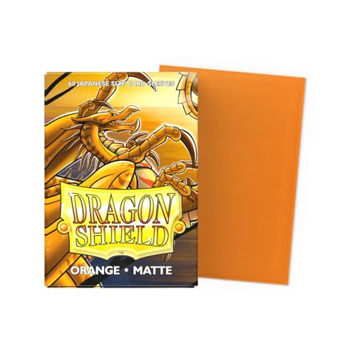 Arcane Tinmen Dragon Shield | Japanese Size Card Matte Sleeves | 60 CT - Smooth & Tough Premium TCG Sleeves - Compatible with Yu-Gi-Oh, Naruto, Cardfight & Vanguard | Orange - Image 2