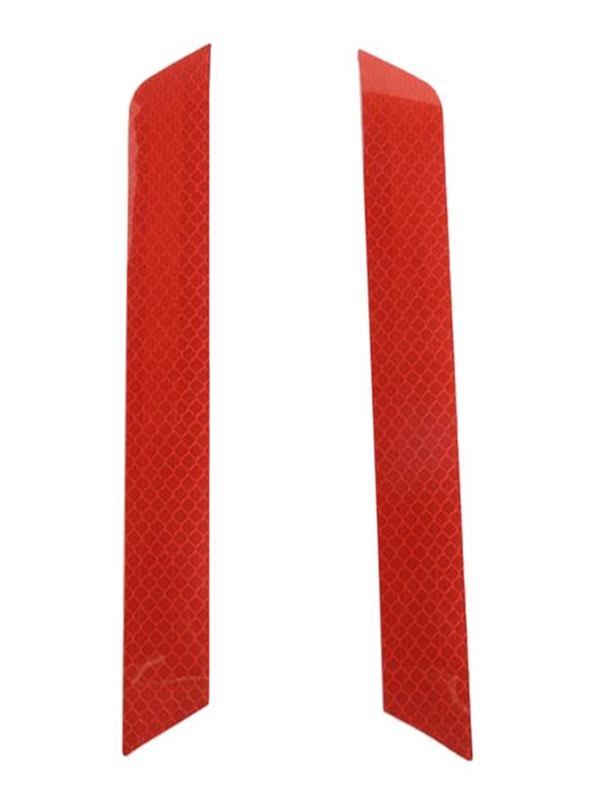 2-Piece Reflective Warning Strip Sticker Set