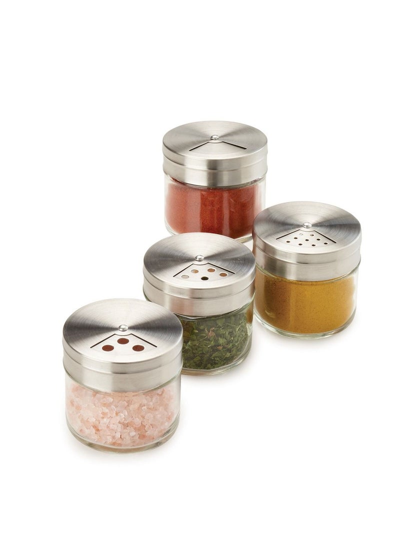 Metaltex - Glass Jar 100 ml, Silver,Transparent - Image 1