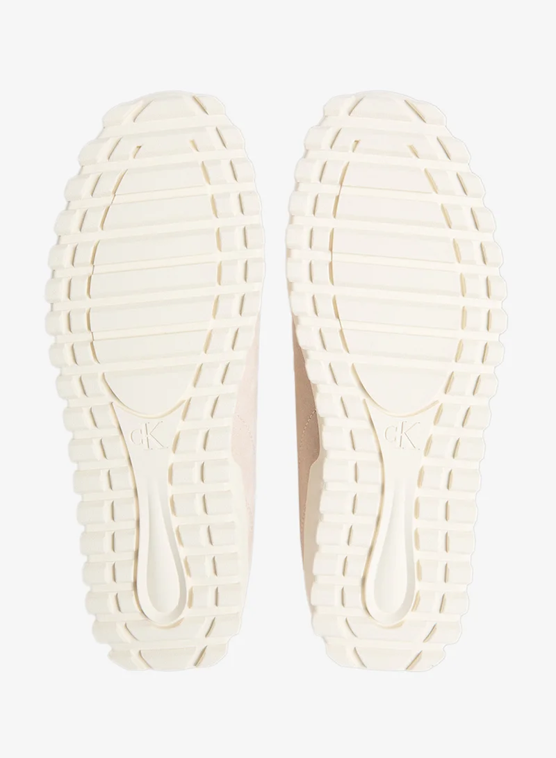 Calvin Klein Light Cashew Ribbon Lace Suede Trainers for Women | Best Price UAE