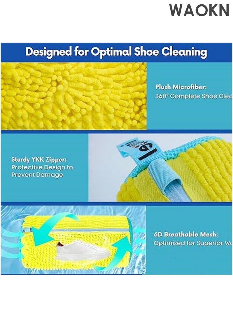 دبليو أيه أو كي أن أكياس غسيل الأحذية | أكياس غسيل أحذية للغسالة والمجفف - أكياس غسيل أحذية رياضية قابلة لإعادة الاستخدام، بسحاب متين وآمن | مناسبة لجميع أنواع الأحذية | تحمي وتنظف الأحذية - Image 3