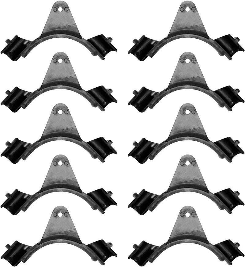 HIGHCRAFT PXBND12-10 PEX Bend Support 1/2 in., Wall Mount Tubing Pipe Hanger 90 Degree with Nail Plate, Polyethylene (10 Pack) - Image 1