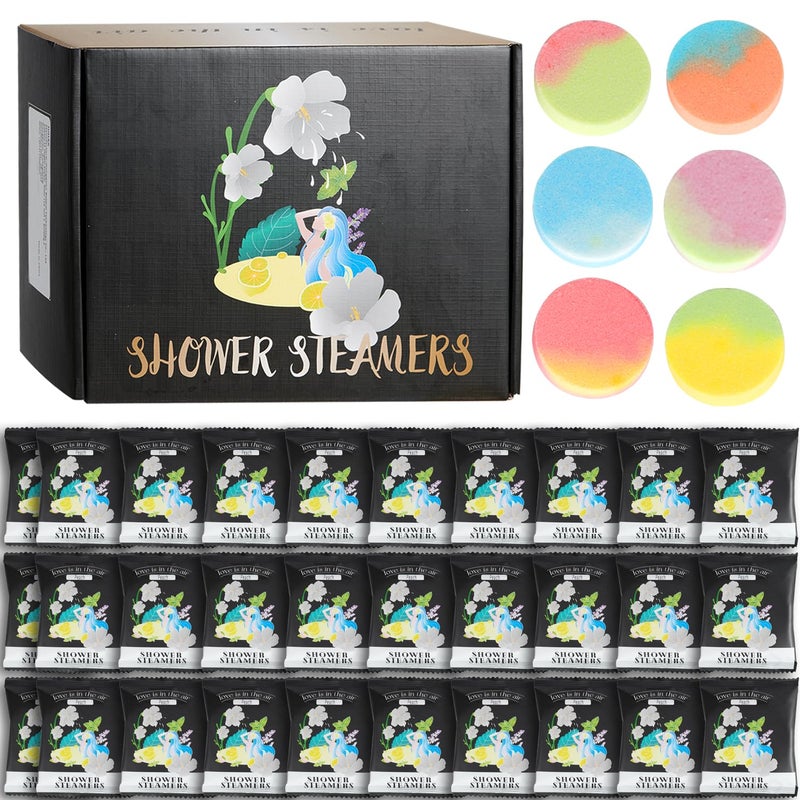 HiHas 48pcs Aromatherapy Shower Steamers - Relaxation Birthday Christmas Set for Women and Men, Shower Bombs Tablets for Stress Relief and Self Care, Luxury Home Spa - Image 5