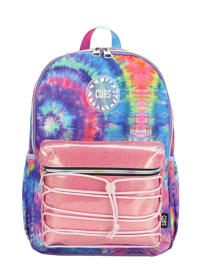 CUBS Tie Dyed Waterproof Kids 28L Backpack with zip closure Ideal for 8-15 years age group, Compatible with 15" Laptop - Image 1