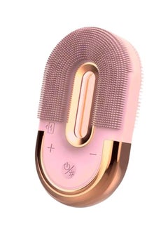 Mini Portable Waterproof Face Brush With LED Therapy and Sonic Vibration At 3 Speed Mode 2 Brush Heads Massage Brush Silicone Facial Cleanser Brush