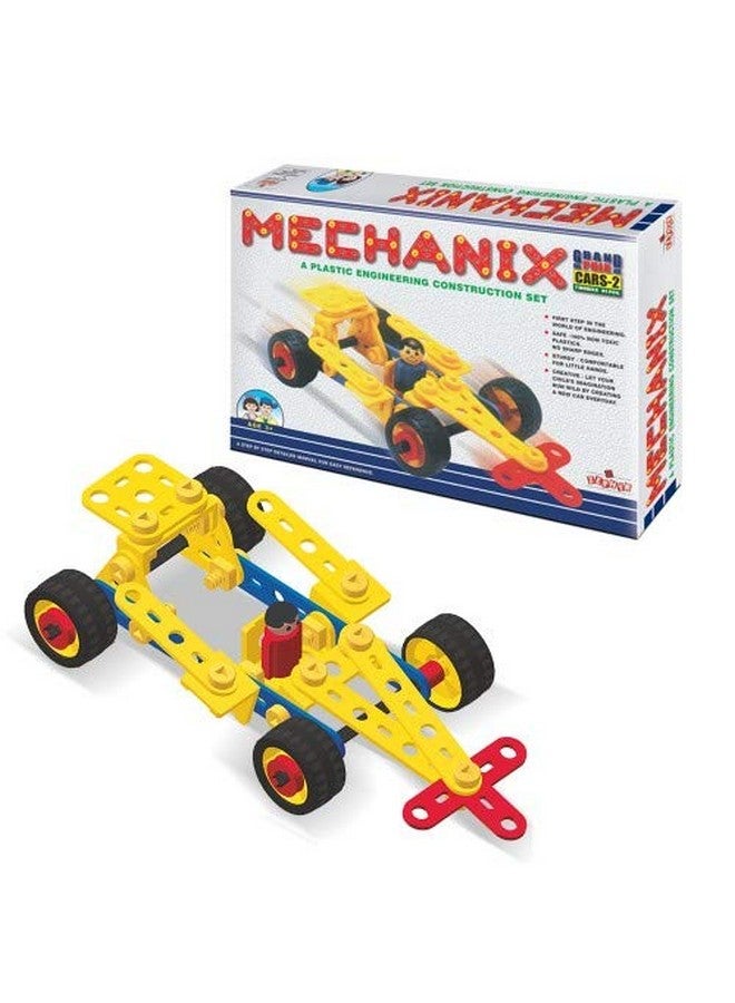 Mechanix Cars-2, Plastic Series, 81 Pieces In The Game, Can Make 7 Different Models, Made In India Game, For 3+ Years Of Kids - Multicolor - Image 1
