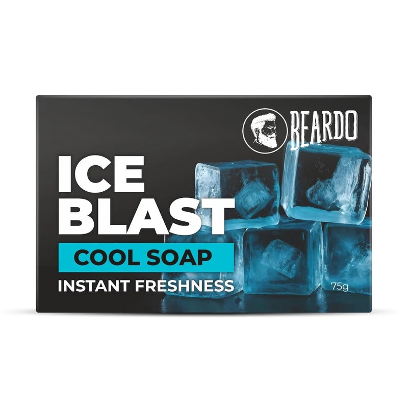 BEARDO Beardo Ice Blast Soap For Men 75G  Cooling Mint effect  Instant Freshness With Every Shower Soaps For Bath  Bathing Soaps  Reduces Skin Inflammation  Body Soaps For Bath  Mens Soap - Image 1