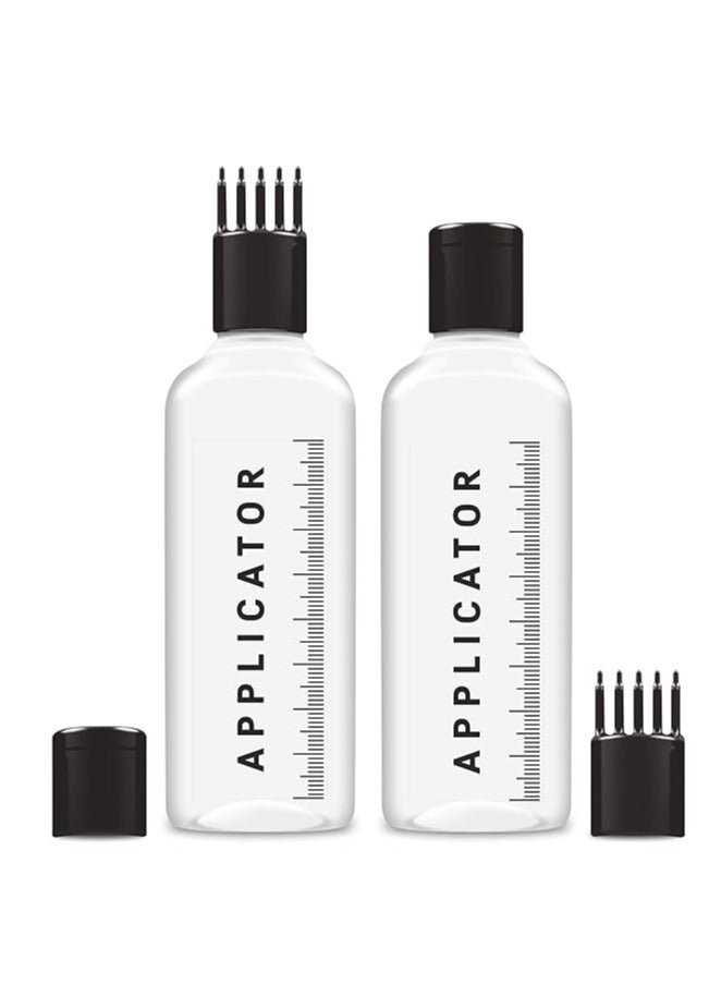 Accessorize Kingdom Hair Root Applicator Bottle with Comb Cap for Applying Hair Oil, Shampoo and Medicine Pack of 4  - Image 2