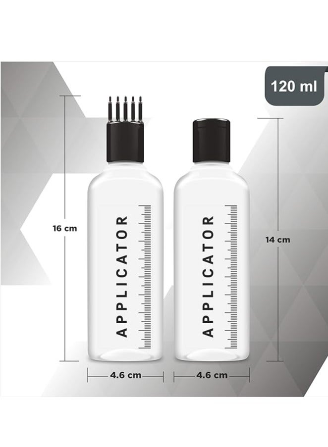 Accessorize Kingdom Hair Root Applicator Bottle with Comb Cap for Applying Hair Oil, Shampoo and Medicine Pack of 4  - Image 3