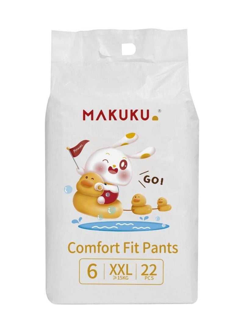 Makuku حفاضات بنطلون مريحة الحجم 6 15+كجم 18-24 شهر