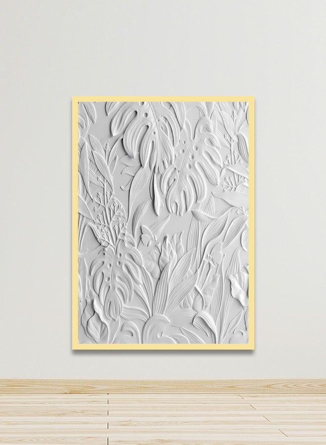 ماركتنا لوحة جدارية قماشية فنية لتزيين الحائط بتصميم تجريدي مع برواز ذهبي مجوف مقاس120x80سم قطعة واحدة - Image 1