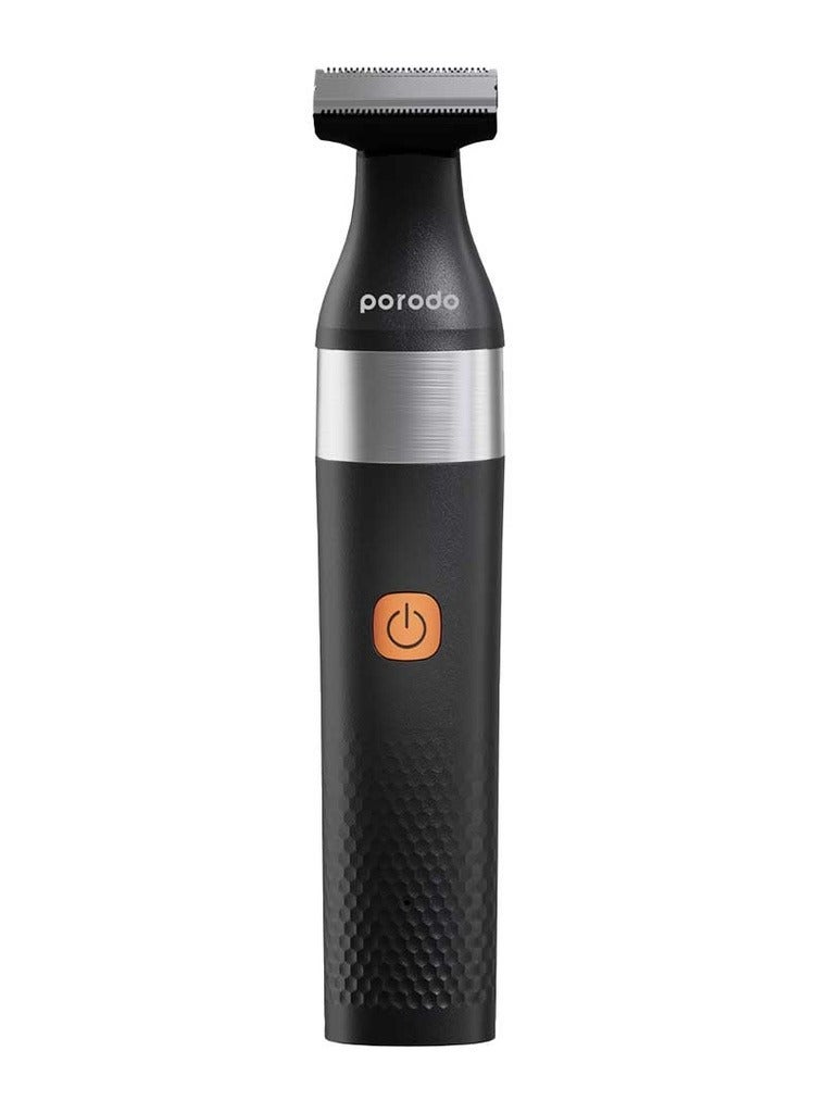 porodo Lifestyle Dual Blade Beard Trimmer, Smooth Seamless Shave, Rechargeable Shaver, Portable Trimmer, Face Trimmer - Black - Image 5