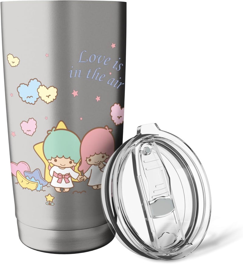 Little Twin Stars Love is in the Air Valentine Tee Shirt Stainless Steel Insulated Tumbler  - Image 5