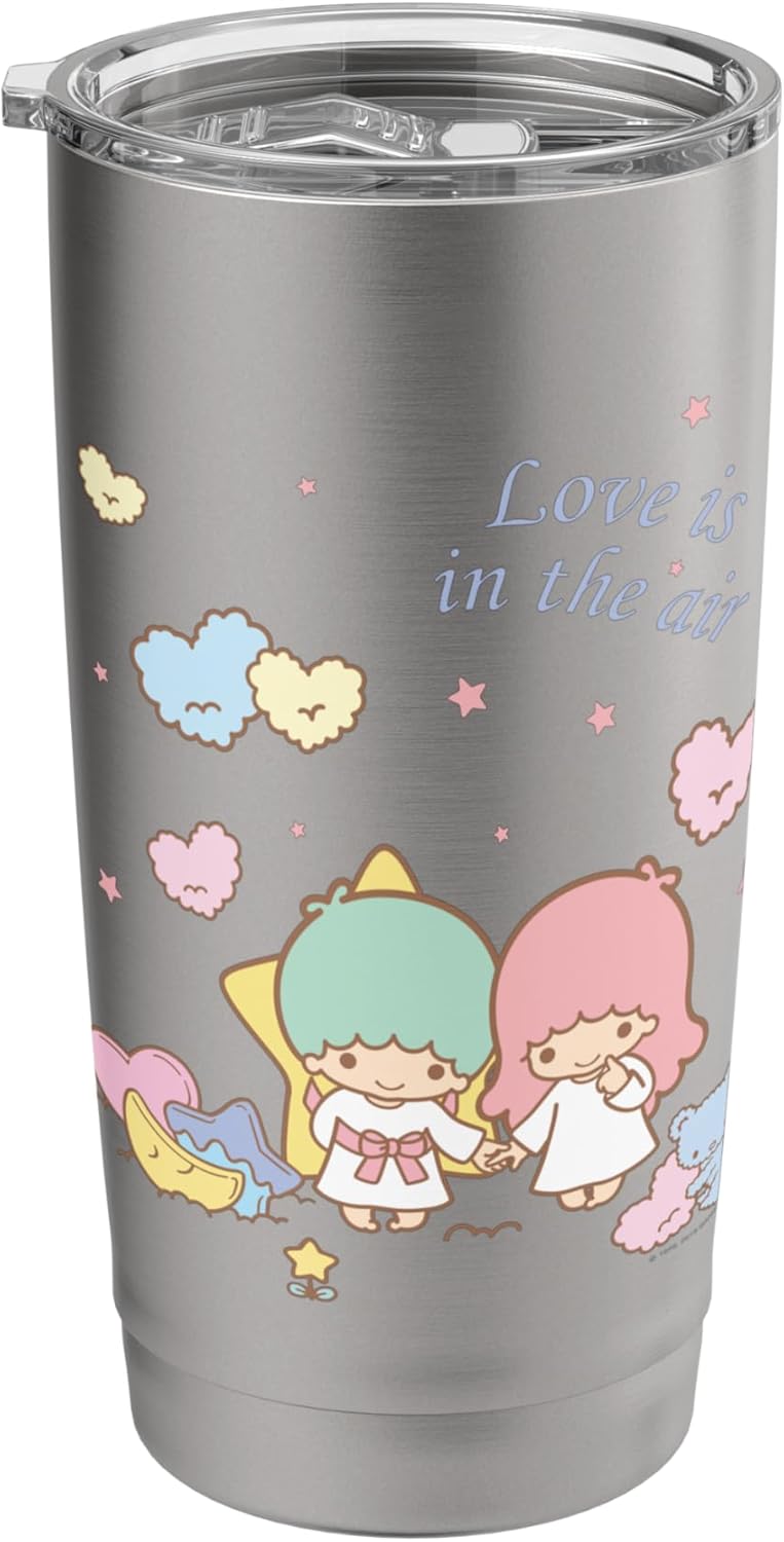Little Twin Stars Love is in the Air Valentine Tee Shirt Stainless Steel Insulated Tumbler  - Image 1