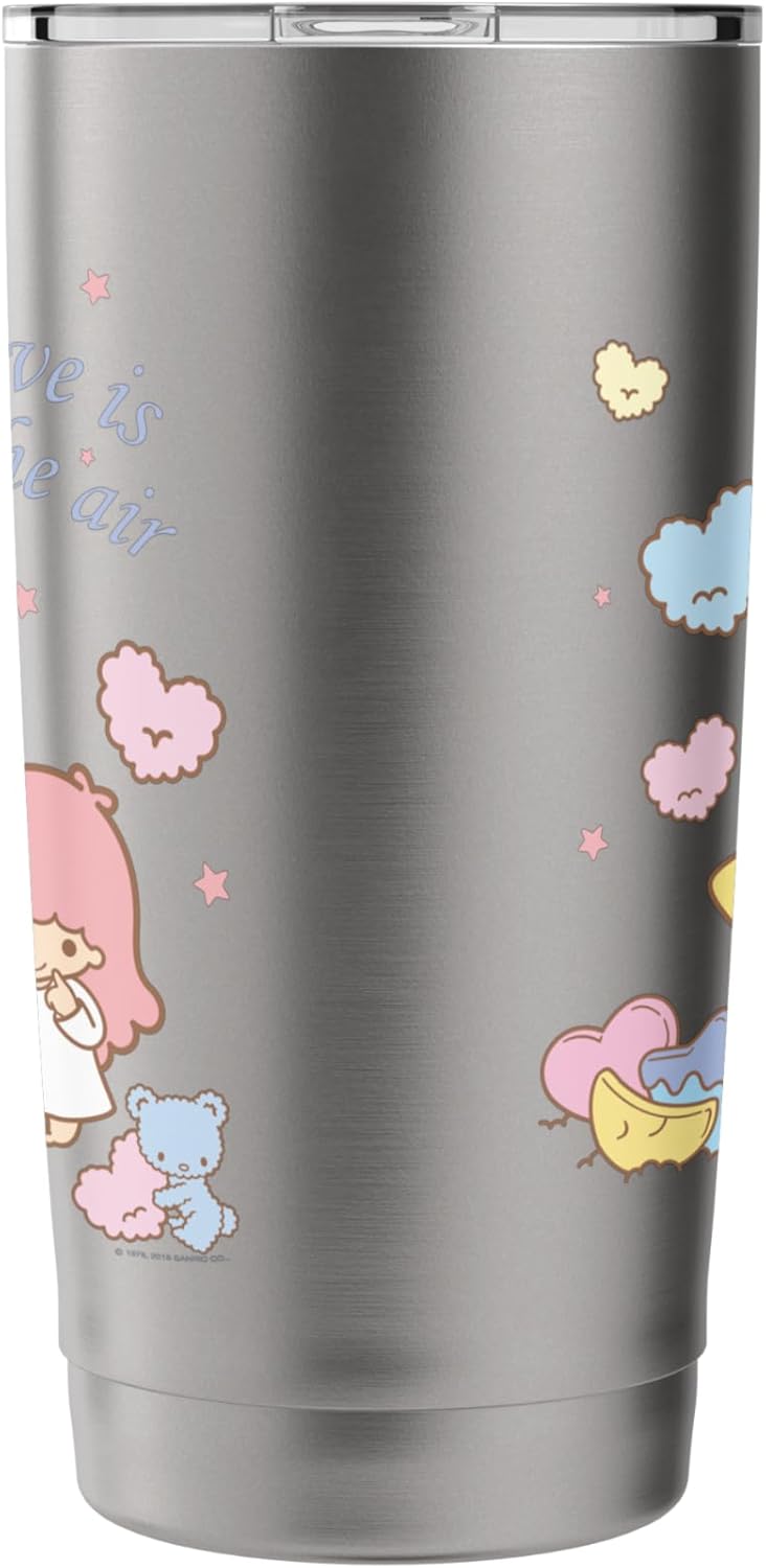 Little Twin Stars Love is in the Air Valentine Tee Shirt Stainless Steel Insulated Tumbler  - Image 4