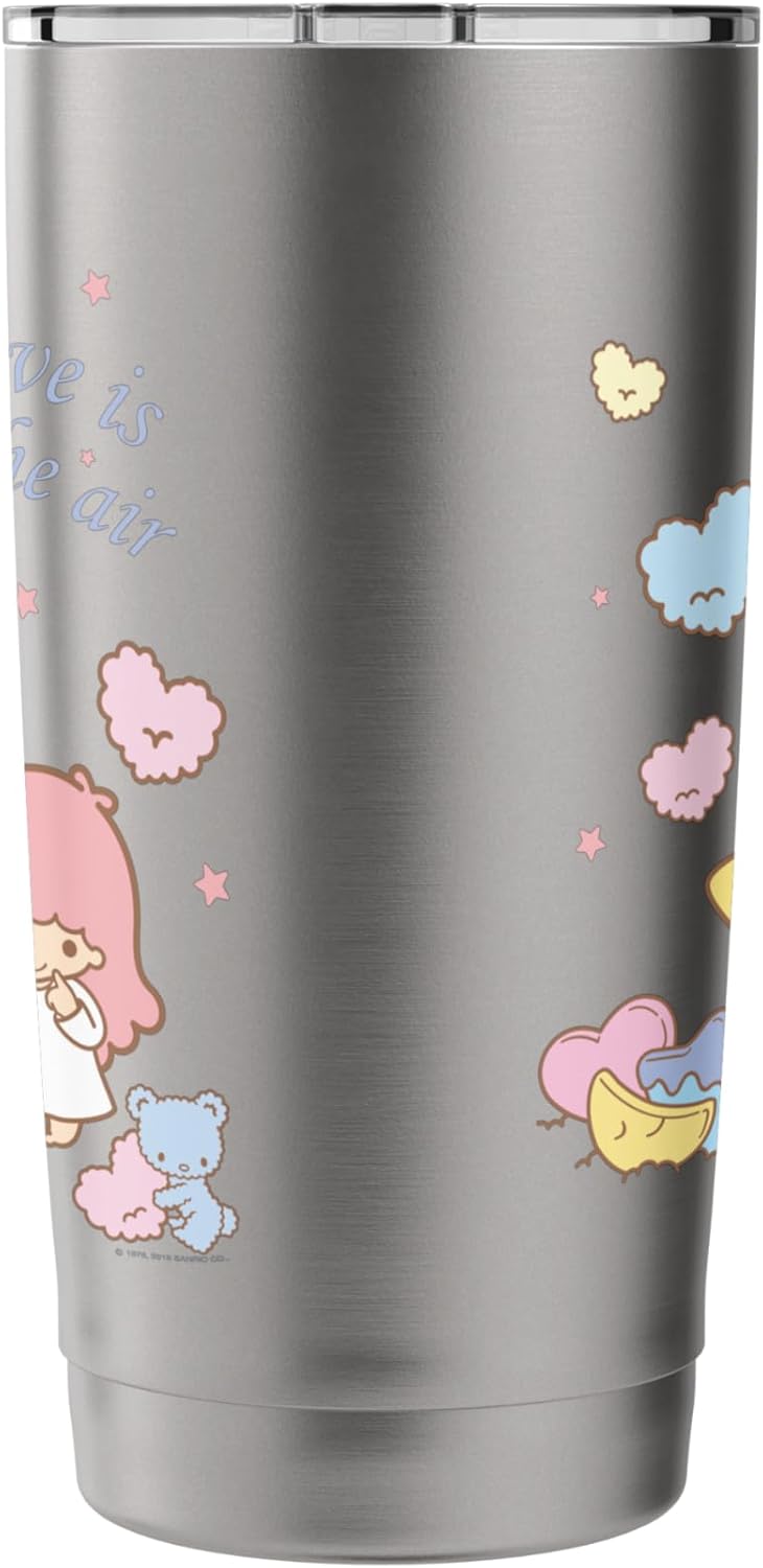 Little Twin Stars Love is in the Air Valentine Tee Shirt Stainless Steel Insulated Tumbler  - Image 2