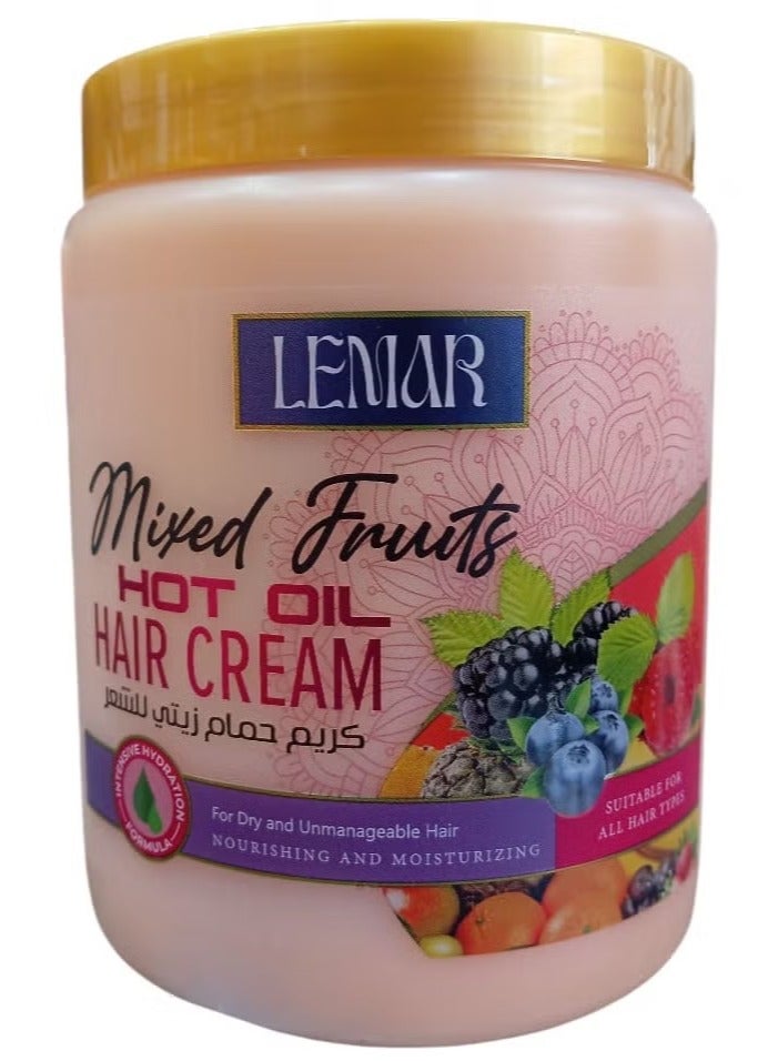 Hot oil Cream With Mixed Fruits Nourishing and Moisturizing Hair 1000 ml