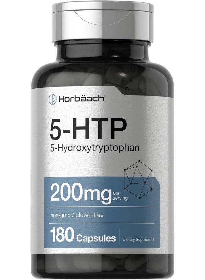 Horbaach 5-HTP Gluten-free 200mg 180 Capsules - Image 1