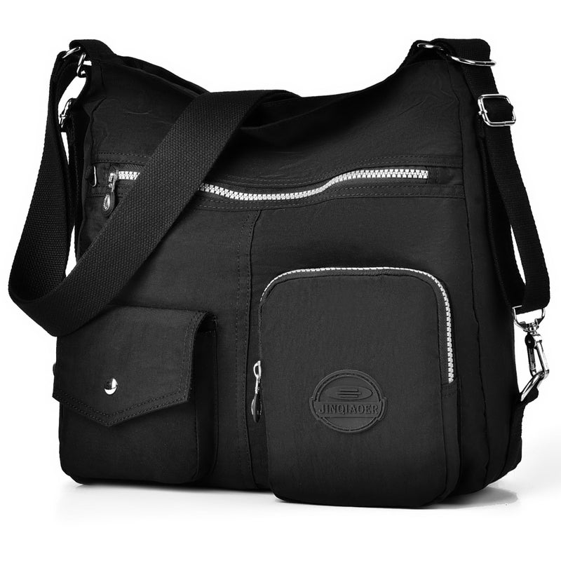 Dora & Liz Multipurpose Hobo Purse for Women with Antitheft RFID, Waterproof Nylon Crossbody Bag Shoulder Handbag, Convertible Backpack - Image 1