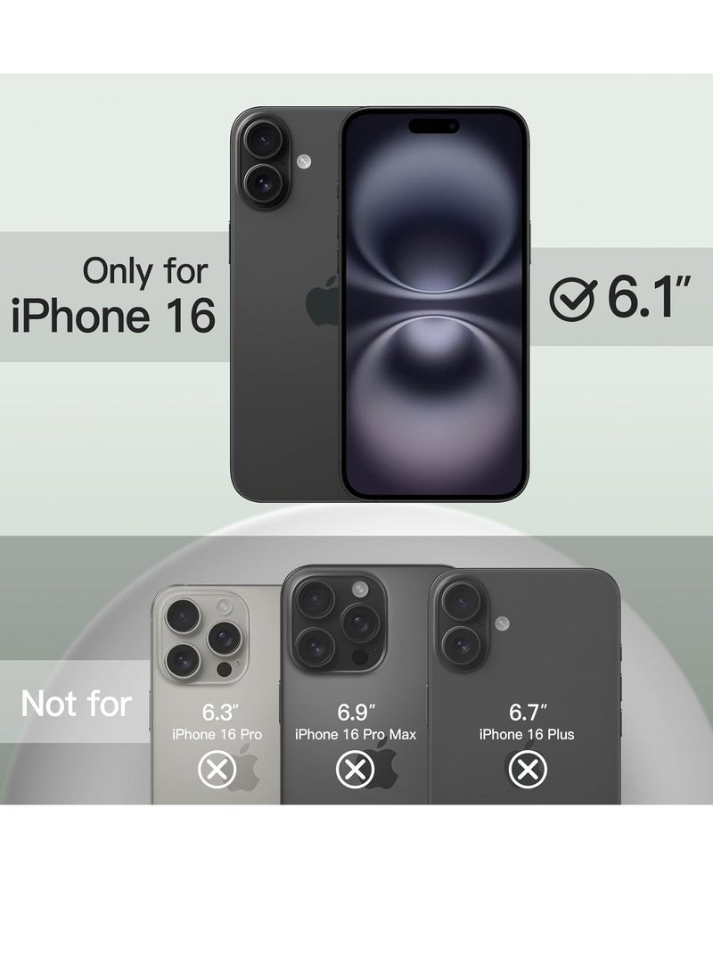 NEW Liquid Silicone Case for iPhone 16 (6.1-Inch) – Silky Soft Touch Full-Body Protective Anti-Scratch Shockproof Cover with Microfiber Lining (Midnight Green) - Image 2