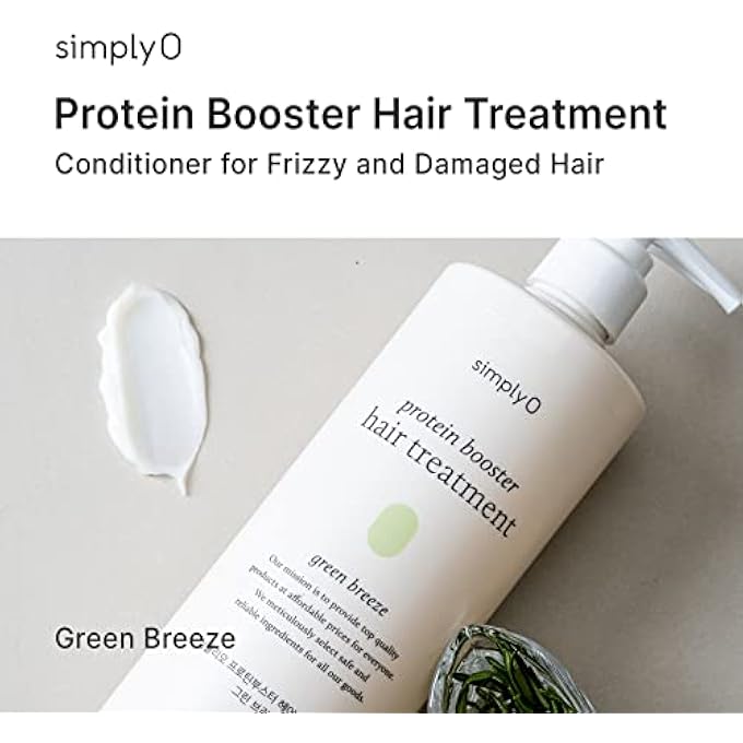 simplyO PROTEIN BOOSTER HAIR TREATMENT | CONDITIONER FOR FRIZZY AND DAMAGED HAIR | CRUELTY FREE, VEGAN, 16.9 FL OZ. (GREEN BREEZE) - Image 3