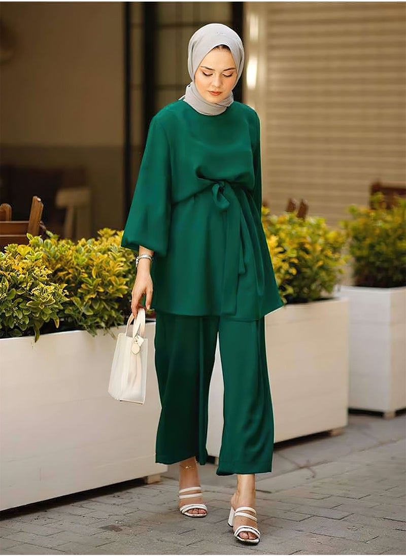 2PCS Fashion Abayas Dress For Women, Muslim Long Sleeve Loose Top and Pants, Dubai Islamic Muslim Women Matching Set, Arabian Clothing, Green - pzsku/Z87A40C48308FF8EE78A3Z/45/_/1712661511/c9d57429-7d52-4a30-a0ae-32abb20926bf