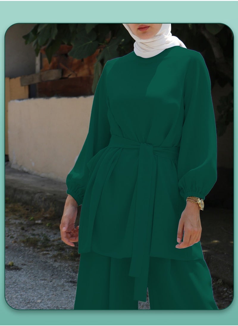 2PCS Fashion Abayas Dress For Women, Muslim Long Sleeve Loose Top and Pants, Dubai Islamic Muslim Women Matching Set, Arabian Clothing, Green - pzsku/Z87A40C48308FF8EE78A3Z/45/_/1718271746/e5e3eb94-95bd-4d6f-8135-74e557bb7631