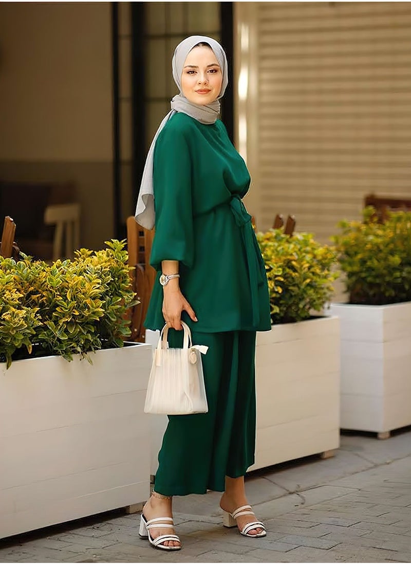 2PCS Fashion Abayas Dress For Women, Muslim Long Sleeve Loose Top and Pants, Dubai Islamic Muslim Women Matching Set, Arabian Clothing, Green - pzsku/Z87A40C48308FF8EE78A3Z/45/_/1718271805/9638d563-e3f1-4747-b273-348536d930e9