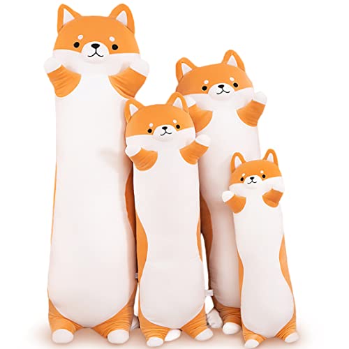 SNOWOLF Stuffed Animal Shiba Inu Plush Toy 90 cm 354 inch Soft Long Akita Body Pillow Corgi Kawaii Plush Dog Soft Pillow Gifts for Boys Girls - Image 1