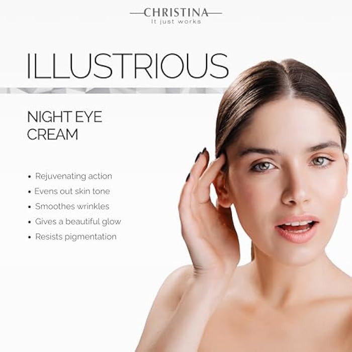 -CHRISTINA- Illustrious Night Eye Cream with Retinol and Vitamin C | Under Eye Cream Revitalizes, Brightens, Nourishes the Skin | Night Cream for All Skin Types 15ml - Image 4