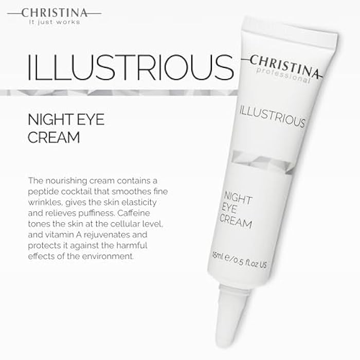 -CHRISTINA- Illustrious Night Eye Cream with Retinol and Vitamin C | Under Eye Cream Revitalizes, Brightens, Nourishes the Skin | Night Cream for All Skin Types 15ml - Image 2