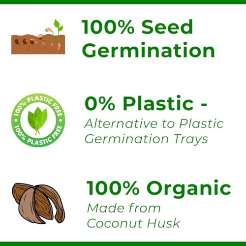 Happy Squirrel Seedling Tray for Plants with Cocopeat - A 100% Organic Seed Germination Tray | Used as a Seed Germination kit for 100% Germination | 30mm Diameter (Pack of 40) - Image 2